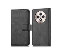 Coque pour Oppo Reno 12F (5G) Similicuir Noir