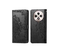 Coque pour Oppo Reno 12F (5G) Similicuir Noir
