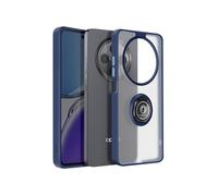 Coque pour Oppo Reno 12F Bague Magnétique Dos Translucide Bleu