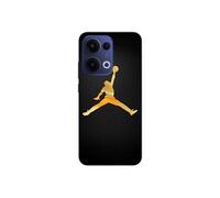 Coque Pour Oppo Reno 13 5g Jordan Logo 23 Nike Basketball Couleur Dorée