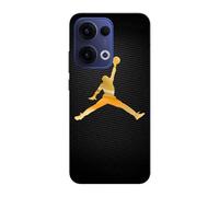 Coque Pour Oppo Reno 13 5g Jordan Logo 23 Nike Basketball Couleur Dorée
