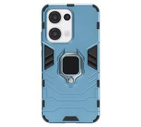 Coque pour Oppo Reno 13 Anneau Support Antichoc Bleu