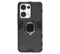 Coque pour Oppo Reno 13 Anneau Support Antichoc Noir