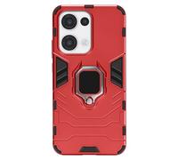 Coque pour Oppo Reno 13 Anneau Support Antichoc Rouge