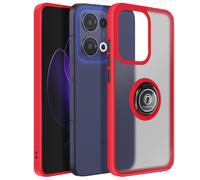 Coque pour Oppo Reno 13 Bague Magnétique Dos Translucide Rouge