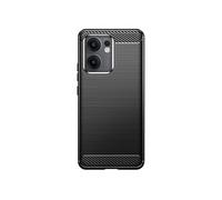 Coque pour Oppo Reno 13 F et 13 FS Silicone Design Carbone Brossé Noir