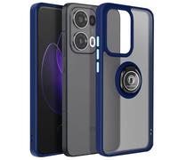 Coque pour Oppo Reno 13 Pro Bague Magnétique Dos Translucide Bleu nuit