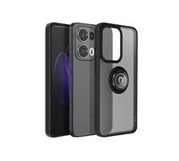 Avizar Coque pour Oppo Reno 13 Pro Bague Magnétique Dos Translucide Noir
