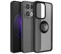 Avizar Coque pour Oppo Reno 13 Pro Bague Magnétique Dos Translucide Noir