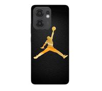 Coque Pour Oppo Reno 13f Jordan Logo 23 Nike Basketball Couleur Dorée