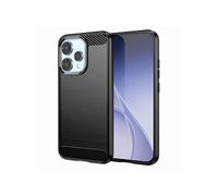 Avizar Coque pour Oppo Reno 15 en Silicone Effet Carbone Texture Brossée Noir