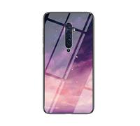 Coque pour Oppo Reno 2,Marbre Verre trempé Ultra Fine Silicone Housse Original Étui de Protection en Souple Doux TPU Gel Bumper pour Oppo Reno 2 (Dream Sky)