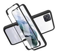Coque pour Oppo Reno 4Z 5G / Oppo Reno4 Z 5G, Cover 2in1 Hybride Double Couche [360°] Full Body Anti-Choc Protecteur [Doux TPU Front] et [Rigide Back] Housse, Noir