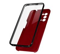 Coque pour Oppo Reno 5 5G et Find X3 Lite Arrière Rigide et Avant Souple Antichoc Rouge