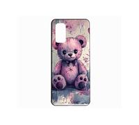 Coque Pour Oppo Reno 6 Pro 5G Teddy Bear Rose Violet 10089