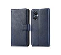 Coque pour Oppo Reno 8 Lite Similicuir Bleu foncé