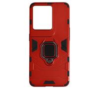 Coque pour Oppo Reno 8 Pro 5G Hybride Antichoc avec Bague Métallique Rouge
