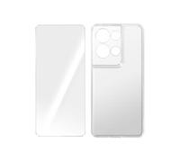 Coque pour Oppo Reno 8 Pro 5G Silicone Gel et Film Verre Trempé 9H transparent