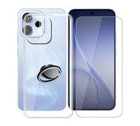 Coque pour Oppo Reno15 FS (6.57") + Verre Trempé(1 Pièces), Étui Anti-Collision en Silicone Souple Housse Anti-Rayures avec Support de Téléphone Portable Réglable à 360° - SH3
