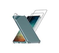 Coque pour Oppo Reno4 5G Gel Silicone Coins Rebords Renforcés Antichoc, Transparent + 2 Films VERRE Trempé