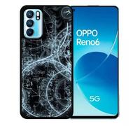 Coque Pour Oppo Reno6 5g - Calcul Ardoise Maths - Silicone - Noir