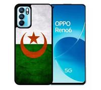 Coque Pour Oppo Reno6 5g - Drapeau Algérie - Silicone - Noir