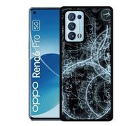 Coque Pour Oppo Reno6 Pro 5g - Calcul Ardoise Maths - Silicone - Noir