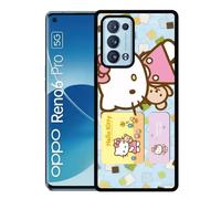 Coque Pour Oppo Reno6 Pro 5g - Hello Kitty I Love You - Silicone - Noir