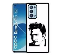 Coque Pour Oppo Reno6 Pro 5g - Portrait Elvis Presley - Silicone - Noir