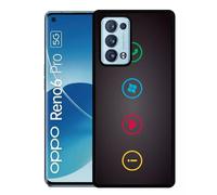 Coque Pour Oppo Reno6 Pro 5g - Rebus I Love Windows And Phone - Silicone - Noir