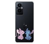Coque pour OPPO Reno8 Lite 5G Officielle Lilo & Stitch, Angel & Stitch Baiser