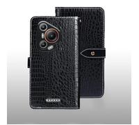 Coque pour Oscal Pilot 3 6.78"", Housse en Cuir PU Etui à Rabat Pochette de Antichoc Portefeuille avec Fentes pour Cartes -Noir WG