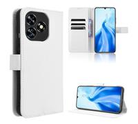Coque pour Oukitel C51 Housse, Étui en Cuir PU Portefeuille avec Fente Carte, avec Fonction de Support, Fermeture Magnétique Etui pour Oukitel C51, Blanc