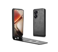 Coque pour Oukitel C58 Pro Etui de Protection en Cuir à Rabat Vertical de Luxe avec Fente pour Carte Noir