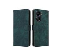 Coque pour Oukitel C58 Pro Portefeuille Flip Folio Fermeture Magnétique Couverture De Fentes Pour Cartes Blocage RFID Etui en Cuir PU Vert