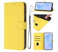 Coque pour Oukitel C59 Coque, Housse de Protection en Cuir Haut de Gamme avec Étui Housse en [Stand Support]+[Carte Fente] Étui Portefeuille pour Oukitel C59-Citron