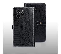 Coque pour Oukitel C6 (6.8""), Housse en Cuir PU Etui à Rabat Pochette de Portefeuille avec Fentes pour Cartes -Noir WG