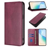 Coque pour Oukitel C60, Étui Housse Portefeuille en Cuir PU Rétro [Blocage RFID] [Magnétique] Flip Case Etui avec Porte-Cartes pour Oukitel C60, Rouge