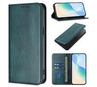 Coque pour Oukitel C60, Étui Housse Portefeuille en Cuir PU Rétro [Blocage RFID] [Magnétique] Flip Case Etui avec Porte-Cartes pour Oukitel C60, Vert