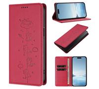 Coque pour Oukitel C62 / C62 Pro, Étui Housse Portefeuille en Cuir PU [Blocage RFID] [Magnétique] Flip Cover Housse avec Porte-Cartes pour Oukitel C62 / C62 Pro, Rouge