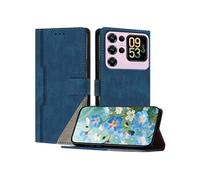Coque pour Oukitel C62/C62 Pro Housse en Cuir PU avec [Protection Antichoc TPU] [Fonction Support] [Porte-Cartes ] Etui pour Antichoc Magnétique Bleu