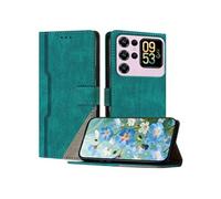 Coque pour Oukitel C62/C62 Pro Housse en Cuir PU avec [Protection Antichoc TPU] [Fonction Support] [Porte-Cartes ] Etui pour Antichoc Magnétique Vert