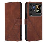 Coque pour Oukitel C62 / C62 Pro, Housse en Cuir PU Pochette de Portefeuille Magnétique Etui de Protection Étui à Rabat pour Oukitel C62 / C62 Pro, Marron
