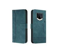 Coque pour Oukitel W15 Protection Portefeuille Etui à Rabat Housse en Cuir PU avec Antichoc TPU Magnétique Flip Pochette Housse Vert