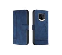 Coque pour Oukitel W15 Protection Portefeuille Etui à Rabat Housse en Cuir PU avec Antichoc TPU Magnétique Flip Pochette Housse Bleu