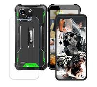 Coque pour Oukitel WP32, Silicone TPU Cover Souple Cristal Bumper Housse Étui Case + Film Protecteur Verre trempé écran pour Oukitel WP32 (5,93") - KE7