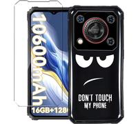 Coque Pour Oukitel Wp36 (6.52"") Noir Housse + 1 X Verre Trempé Protection Écran, Souple Silicone Étui Protection Bumper Tpu Téléphone Case Cover-Duo5[Wke00772]