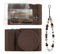 Coque pour Panasonic Lumix TZ300/TX3 + 2 films de protection d'écran et 1 | VOVMOEYA Kit d'accessoires 3 en 1 pour Panasonic Lumix DC-TZ300/DC-TX3/DC-ZS300, antidérapant, anti-rayures, anti-chocs