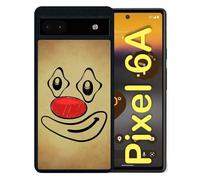 Coque Pour Pixel 6a - Smiley Clown Nez Rouge - Silicone - Noir
