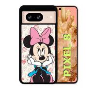 Coque Pour Pixel 8 - Disney Minnie Love - Silicone - Noir